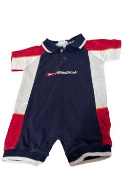 Reebok Boys Infant Baby Size 6 9 months Romper 1 pc shorts set red white blue